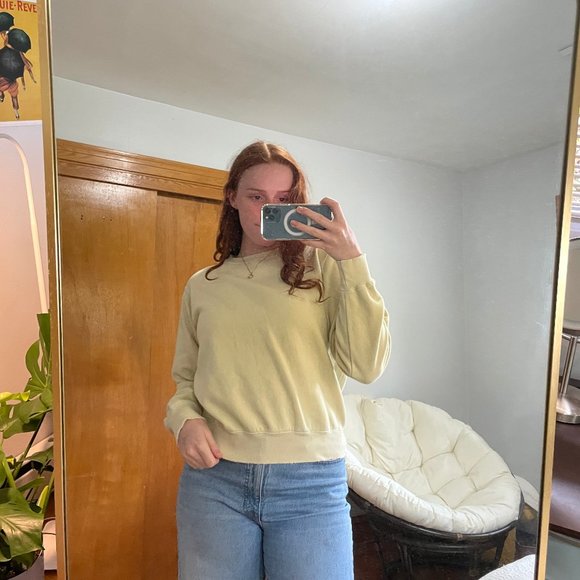 John Galt Pale Yellow Crewneck - Picture 1 of 4